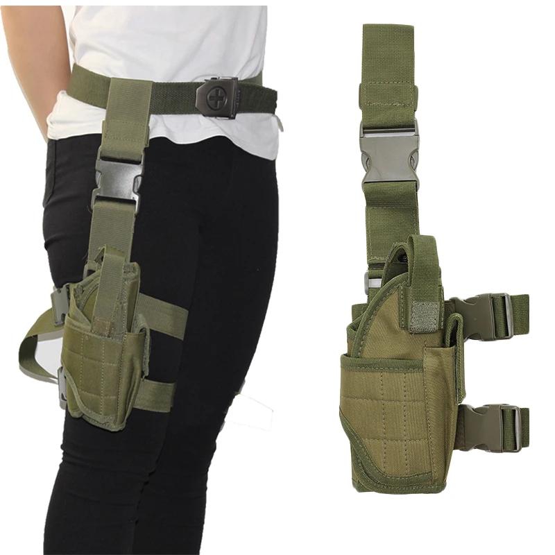 

Military Nylon Drop Thigh Holster For Glock 17 19 Sig M9 Colt Sig P226 1911 Adjustable Pistol Gun Carry Case Hunting Accessories