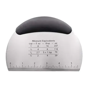 

DIY Cake Scrapers with Scale Stainless Steel Dough Cutter for Home and Kitchen Fondant Icing Edge Decorating Tools