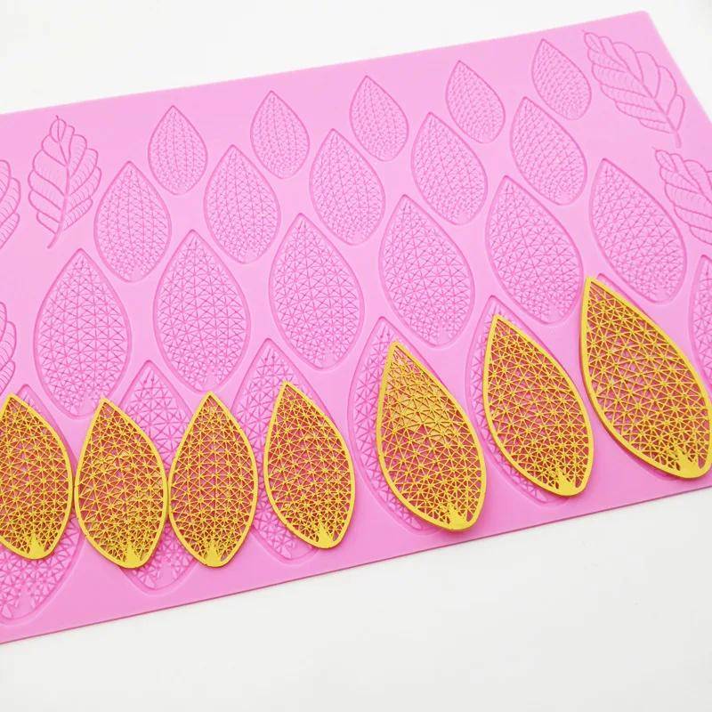 Большой размер фантазия цветок лепесток и листья Торт Силиконовый коврик Свадебный помадка силиконовый кружевной коврик торт украшение формы k493