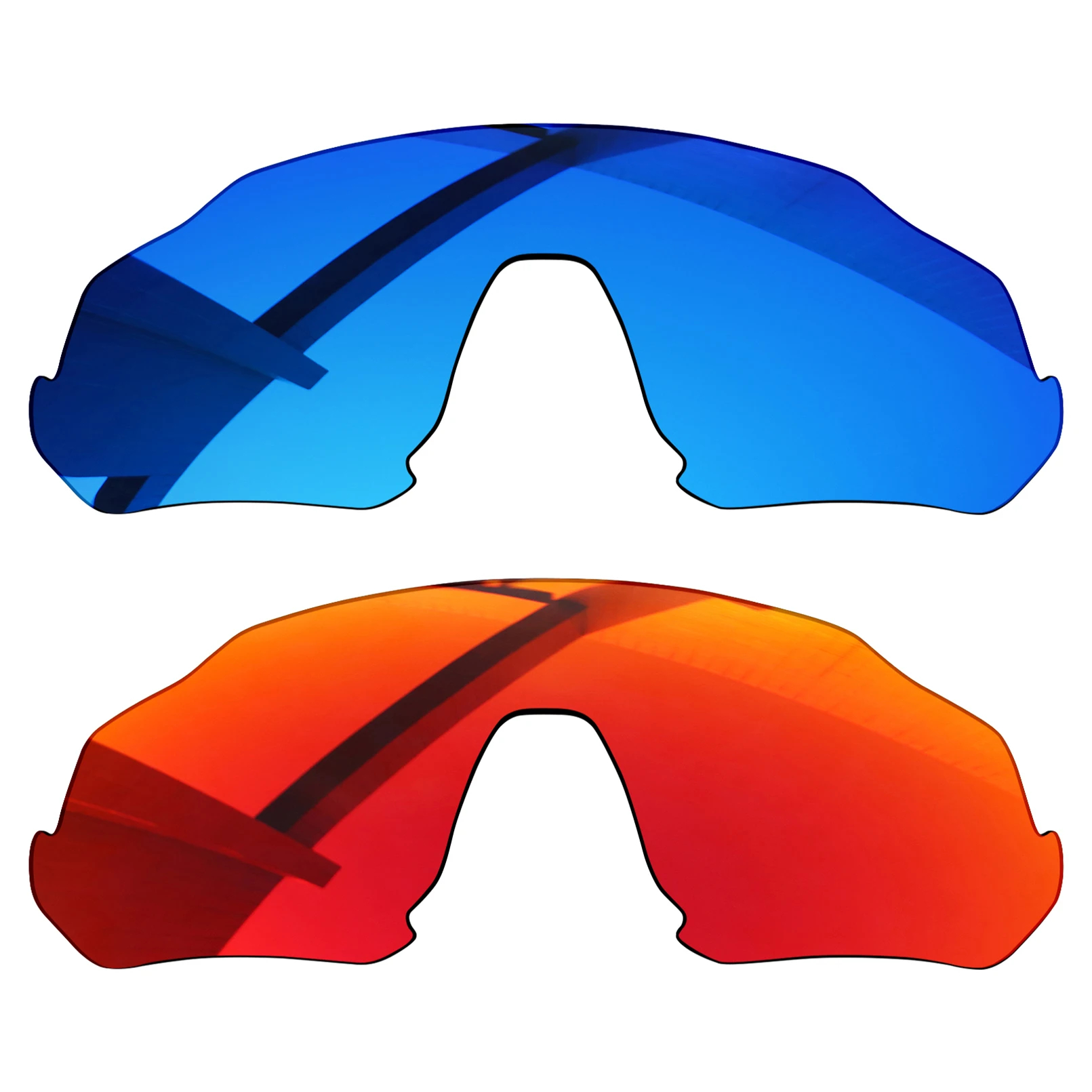 Alphax 2 Pairs Winter Sky & Agate Red Lenti Di Ricambio Polarizzate Per-Oakley Flight Jacket Oo9401 Frame