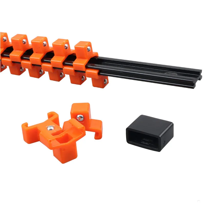 Double Sided Socket Wrenchs Organize Holder 1/4 3/8 1/2 Universal Mountable Sliding Holder Rail Tool Storage Socket Rail Rack socket wrench set socket wrench
