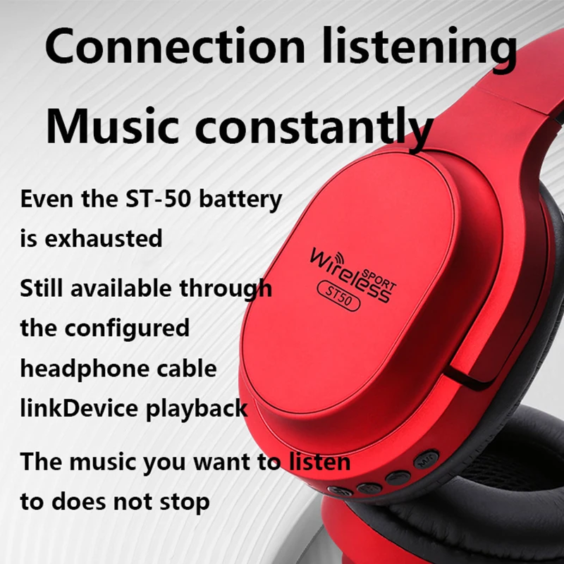 Bluetooth гарнитура Шокирующая Сабвуфер гарнитура Bluetooth гарнитура ST50 телефонный звонок Беспроводная Bluetooth гарнитура