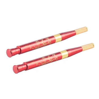 

2PCS Microblading Tattoo Machine, Manual Eyebrow Tattoo Pen, for 3D Permanent Makeup Eyebrow, Red