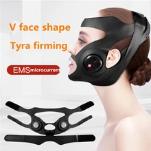 

Double Chin Reducer,Face Lift Tape Electric V-shaped Thin Face Slimming Cheek Mask Massager Facial Lifting Machine Device