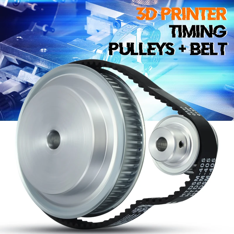 

5M Timing Pulleys Bore 12 and 8mm + Rubber Belts Set for CNC Engraving Machine Reducer Ratio 3:1