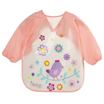

1-3 years EVA unisex Baby Bibs Burp Cloths long sleeve Cartoon cute baby bib waterproof bibs baby clothes baby feeding scarf A40