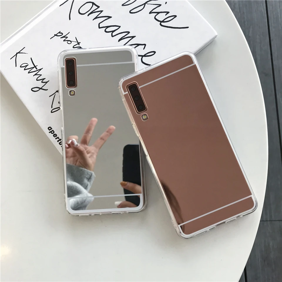 Mirror Case For Samsung A50 A40 A30 M10 M20 S10 Plus S10E S8 S9 Note 9 8 Cover TPU Caso cover for Galaxy A7 A6 A8 J4 J6 J8 2018 |