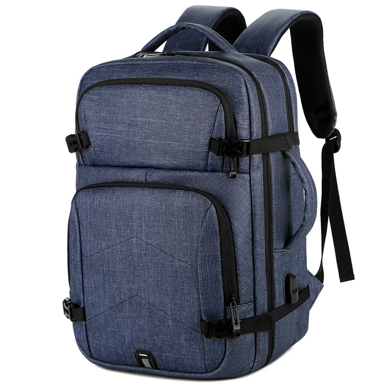 Luxury Large Business Backpack For Men Women 15.6" Laptop Bag Usb Schoolbag Rucksack Computer Backbag Mochila Travel Daypack Blue