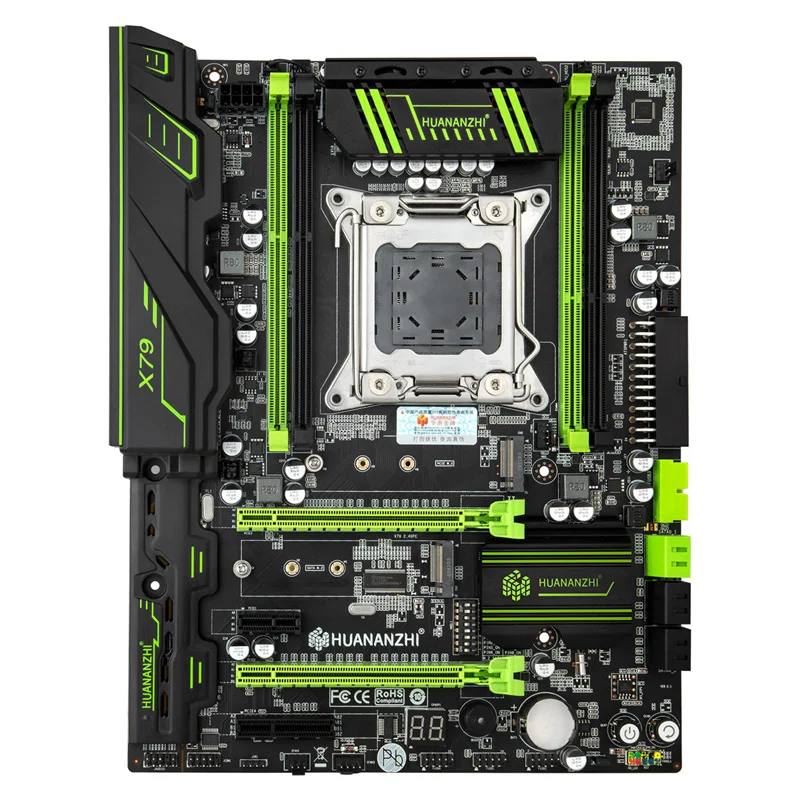 Супер игровая материнская плата HUANANZHI X79 с двойным NVMe M.2 SSD слот ЦП Xeon E5 1650 3 2 ГГц SR0KZ