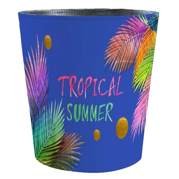 

25X20X27cm 10L Waterproof Leather Trash Bin Waste Container Garbage Can Storage Bucket Basket Home Office Waste Bin Without Lid