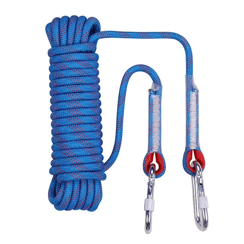 

Profession 20M Outdoor Rock Climbing Rope 10mm Diameter High Strength Survival Rope Cord String Hiking Accessory Blue