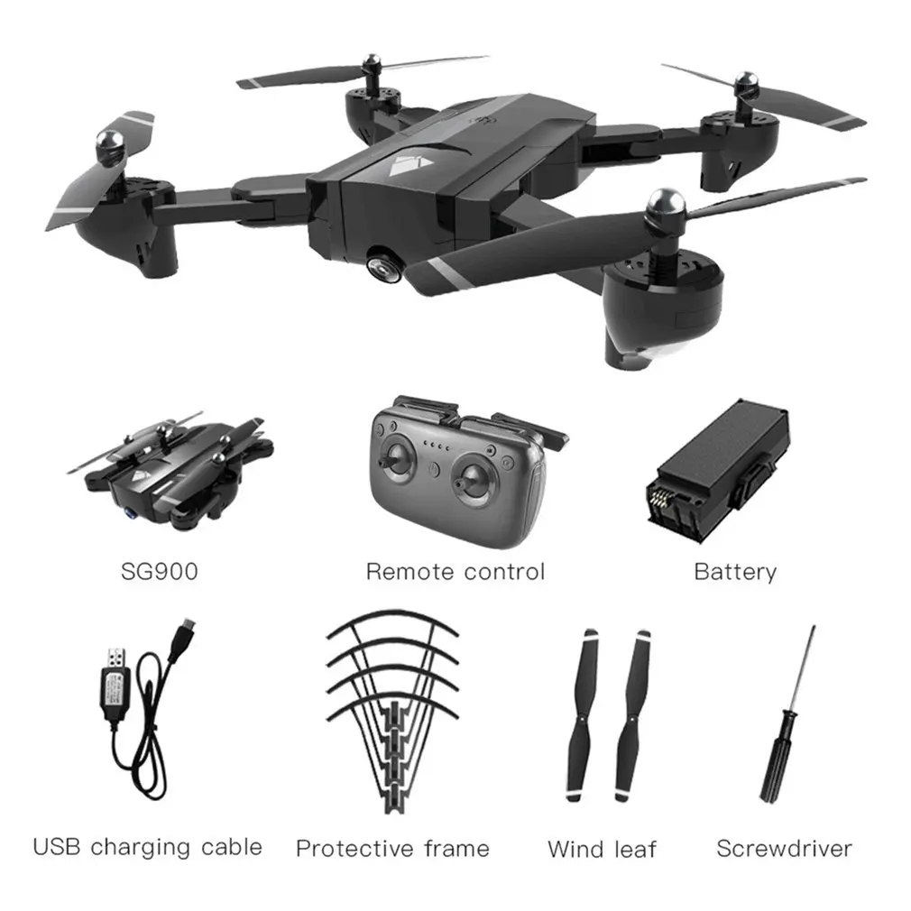 

SG900 Foldable camera drone 1100mAh/2200mAh 2.4GHz 720P Drone WIFI FPV RC Drones GPS Optical Flow Positioning With Camera