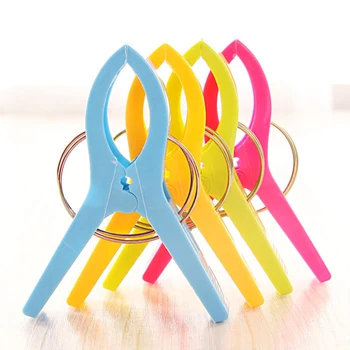 

4 Pcs/Set Large Bright Colour clothes Clip Plastic Beach Towel Pegs clothespin Clips to Sunbed Multicolor