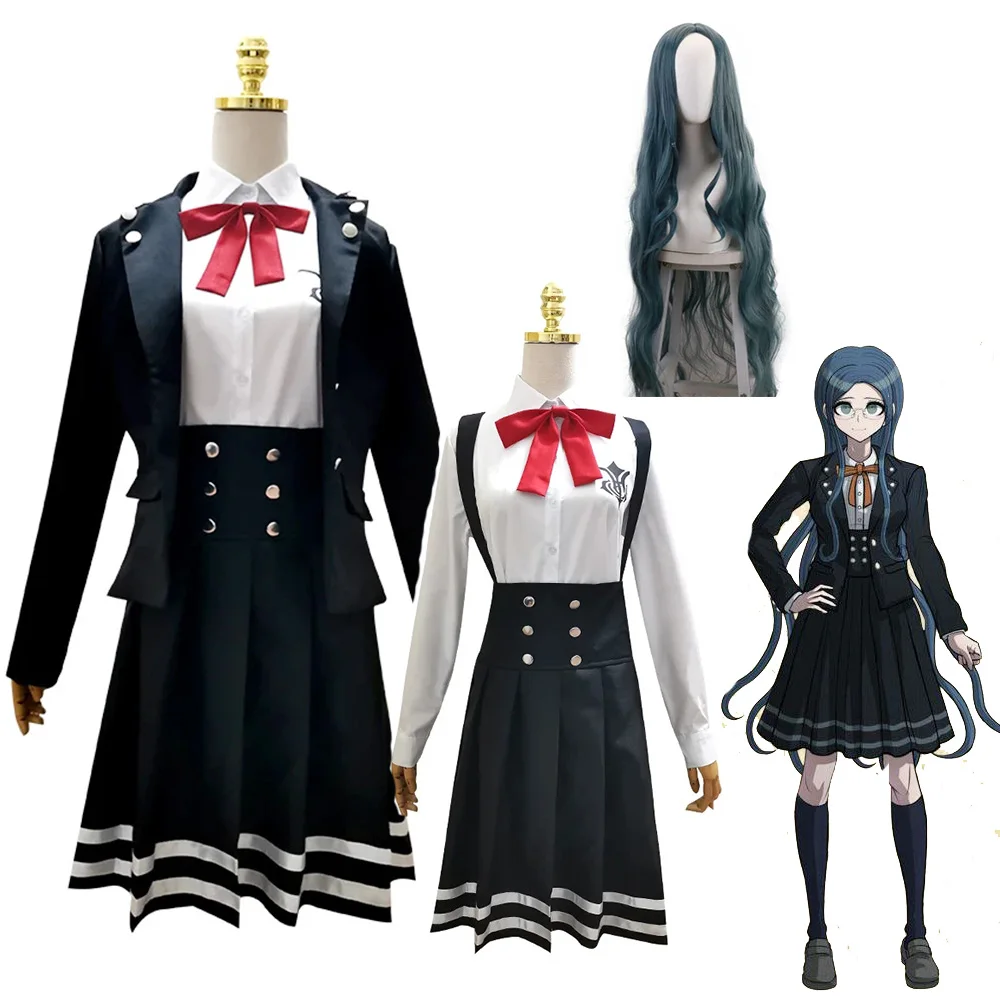 Костюм для косплея из аниме данганронпа V3 Shirogane Tsumugi школьная форма JK девочек