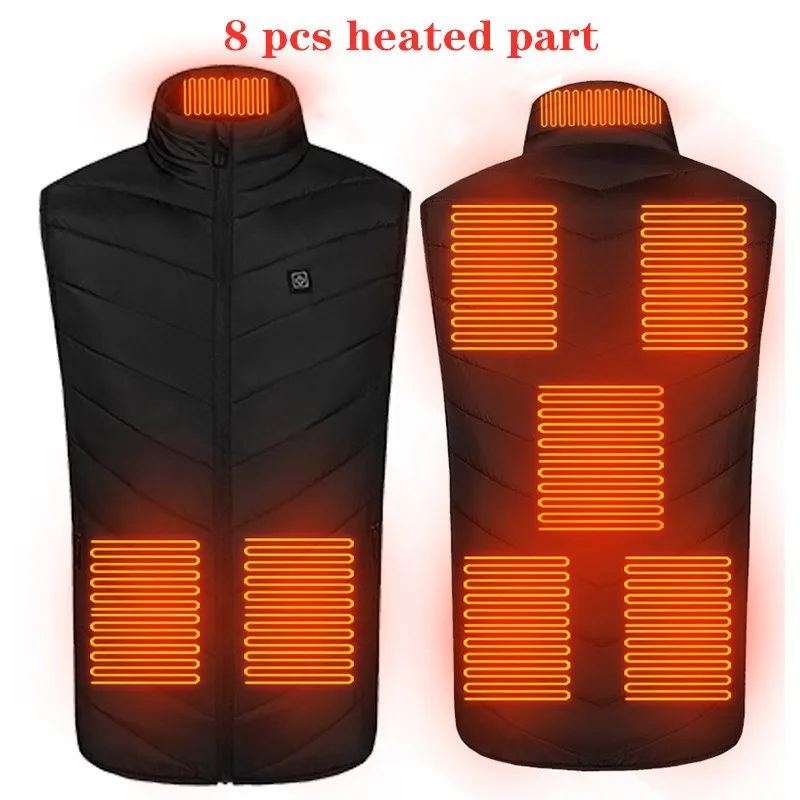 

DorpShipping Self Heating Vest Men Women Hunting Thermal USB Electric Control Clothes Red Heated Winter Jacket Waistcoat