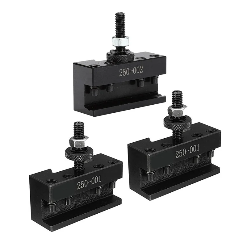 3 Pcs Quick Tool Change Holder Turning Facing Lathe Parting Blade 2 250-001 &amp 1 250-002 Promotion |