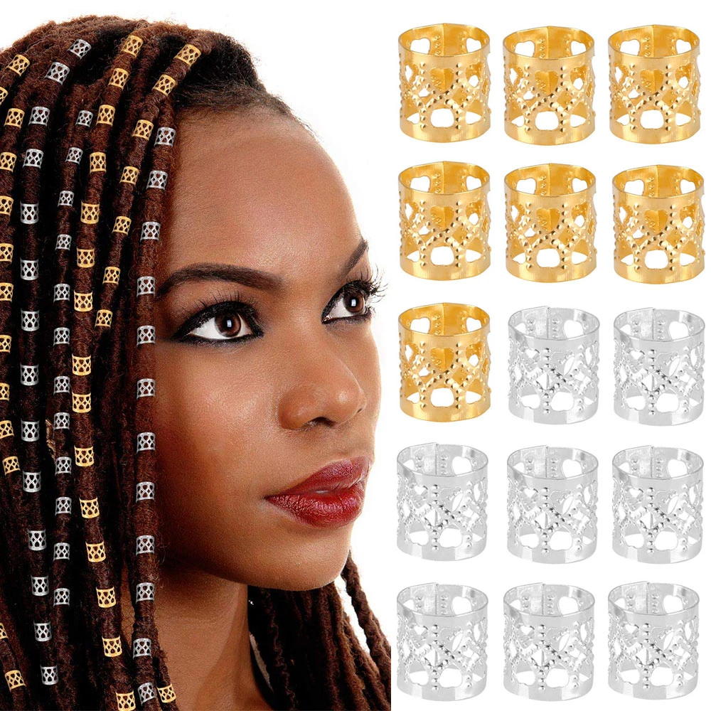 1000pcs/lot Golden/silver Color Metal Rings Micro Hair Dread Braids  Dreadlock Beads Adjustable Cuffs Clips For Hair Accessories - Links, Rings  & Tubes - AliExpress