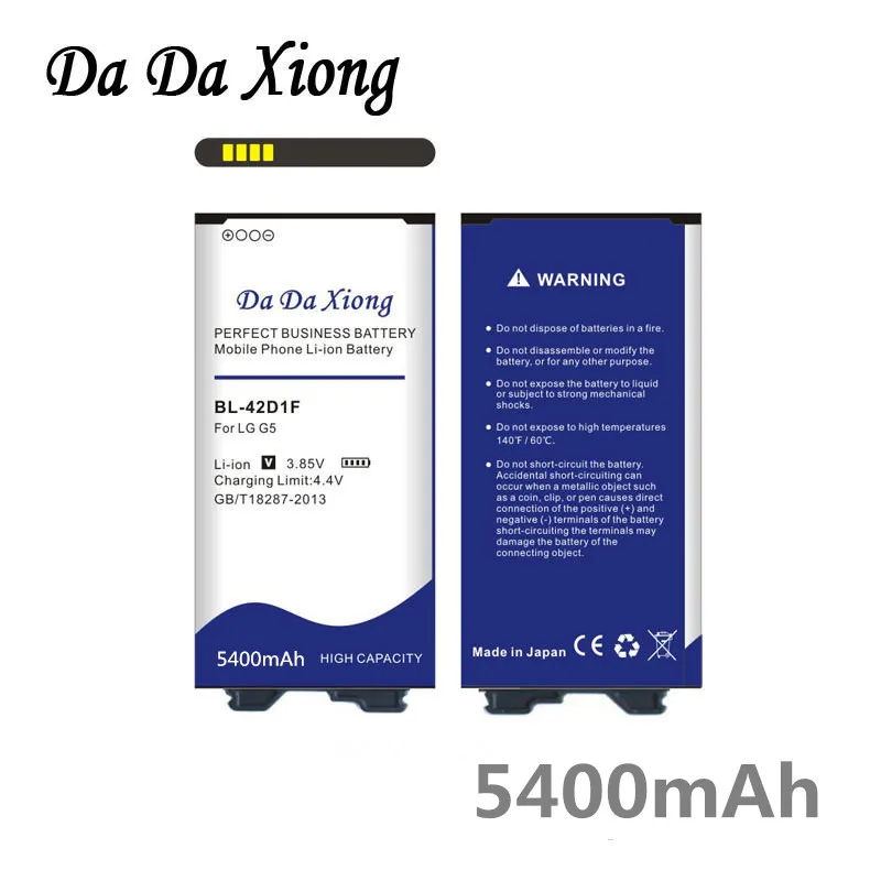 Аккумулятор Da Xiong 5400 мАч для LG G5 H850 H820 H830 H831 H840 H868 H860N H860 LS992 US992 F700L F700S F700k VS987|battery