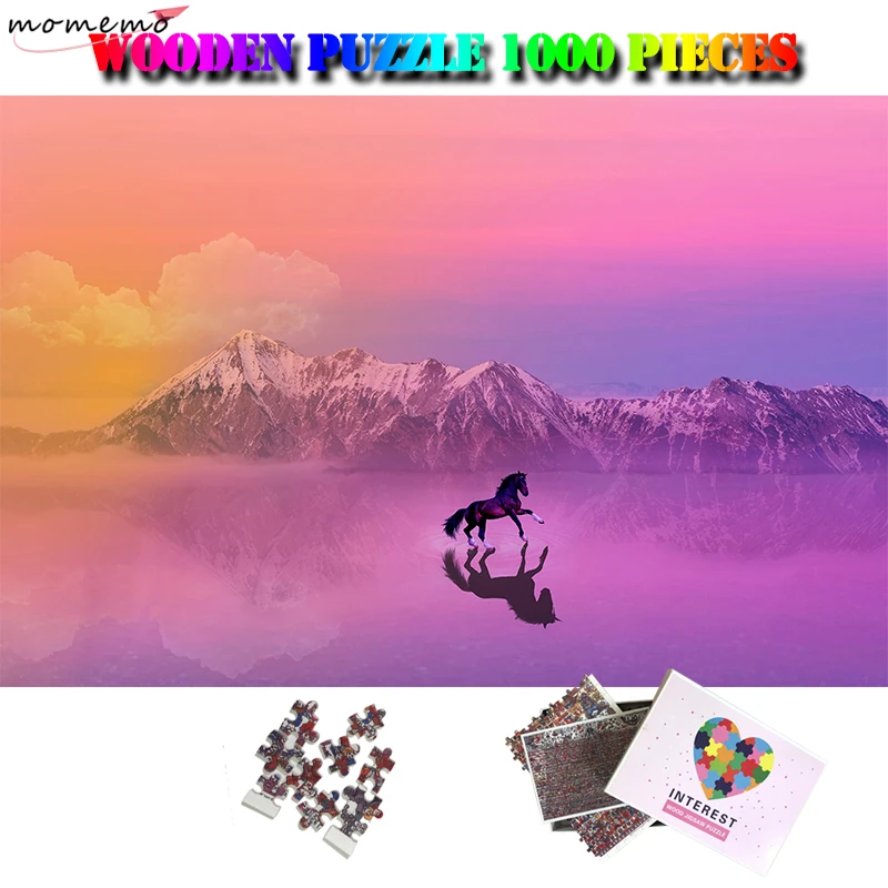 Пазл MOMEMO Horse из 1000 частей пазлы с красивым ландшафтом деревянные игрушки для