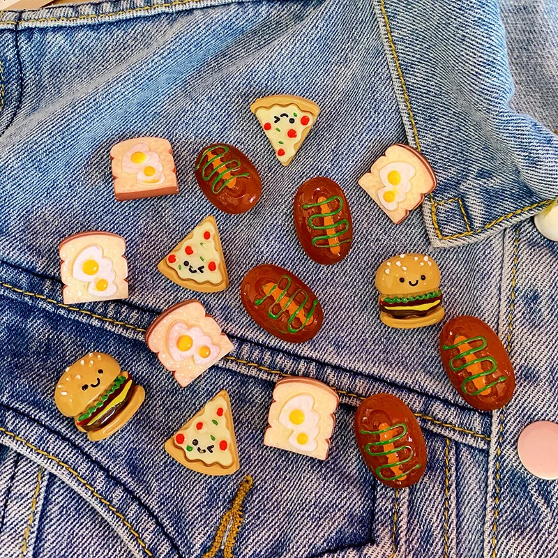 1 шт. оригинальные броши в виде бургеров хлеба искусственное пальто свитера