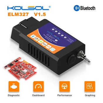 

KOLSOL ELM327 V1.5 Bluetooth OBD2 Scanner with Switch modified for For-d CH340+25K80 chip HS-CAN / MS-CAN