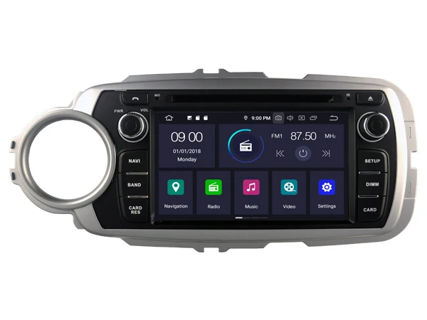 RUISO 4g+ 64g 8-Core автомобильный DVD плеер Android 9,0 для TOYOTA YARIS 2012 автомобильный мультимедийный DVD Авто Радио Стерео 1080P GPS wi-fi DVR dab obd ips
