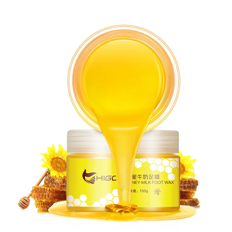 

150g Honey Milk Foot Wax Feet Mask Moisturizing Hydrating Nourishing Whitening Skin Care Peel Off Skin Care Exfoliating Anti-dry