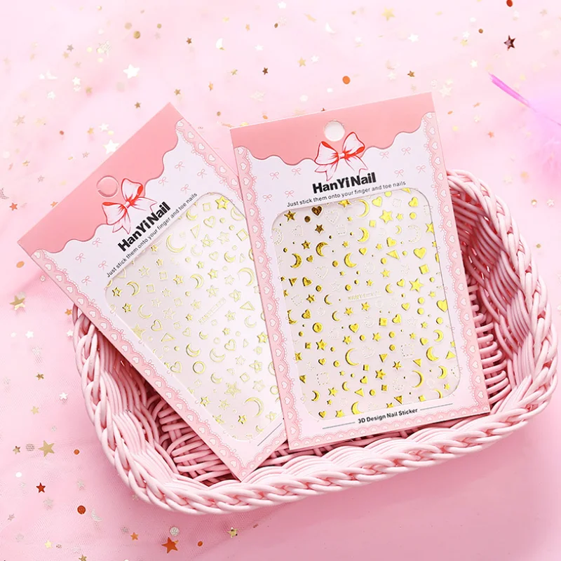 Mini Star Moon Heart Gilding Decorative Washi Stickers Scrapbooking Stick Label Diary Album Stationery Nail Stickers