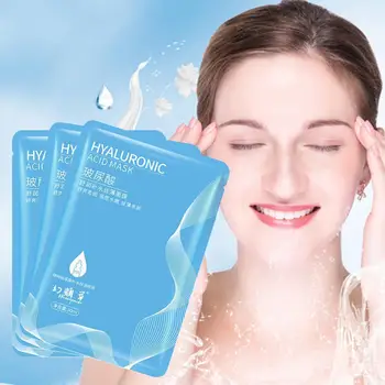 

1pc Hyaluronic Acid Moisturizing Face Mask Oil Control Extract Mask Hydrating Hot Care Face Plant Anti-acne Skin Sel L3G4