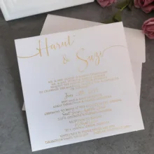 В переменного тока, 50-отпечатанные по уникальному Бирдаля душ пригласительных билетов с изготовленным на заказ фольгированные вставками и конверты