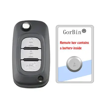 

GORBIN 3 Buttons Remote Smart Car Key for Mercedes Benz new smart fortwo 453 and forfour 2015 - 2017 Flip Keys 433Mhz 4A Chip