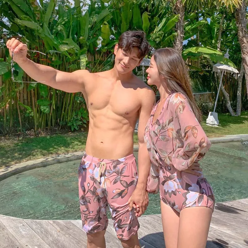 Female Fused Women's One-Piece Swimsuit Swim Suit Women Swimwear Push Up Korean Couple New Three Piece Bikini Set Sexy Polyester