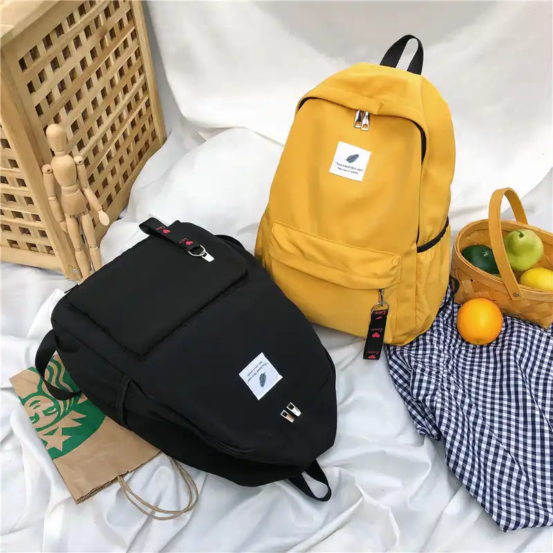 trendy yellow backpack