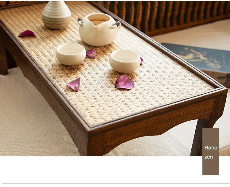Японский ретро интерьер твердой древесины мебель Азиатский стиль кофе чай гостиная низкий стол прямоугольный татами маленький стол