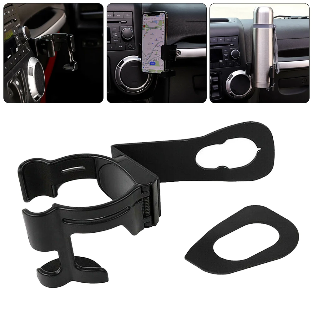 

Car Mount Cup Bracket Practical Portable Driving Accessories Phone Holder 2 In 1 Organizer Multifunctional For Wrangler JK 12-18
