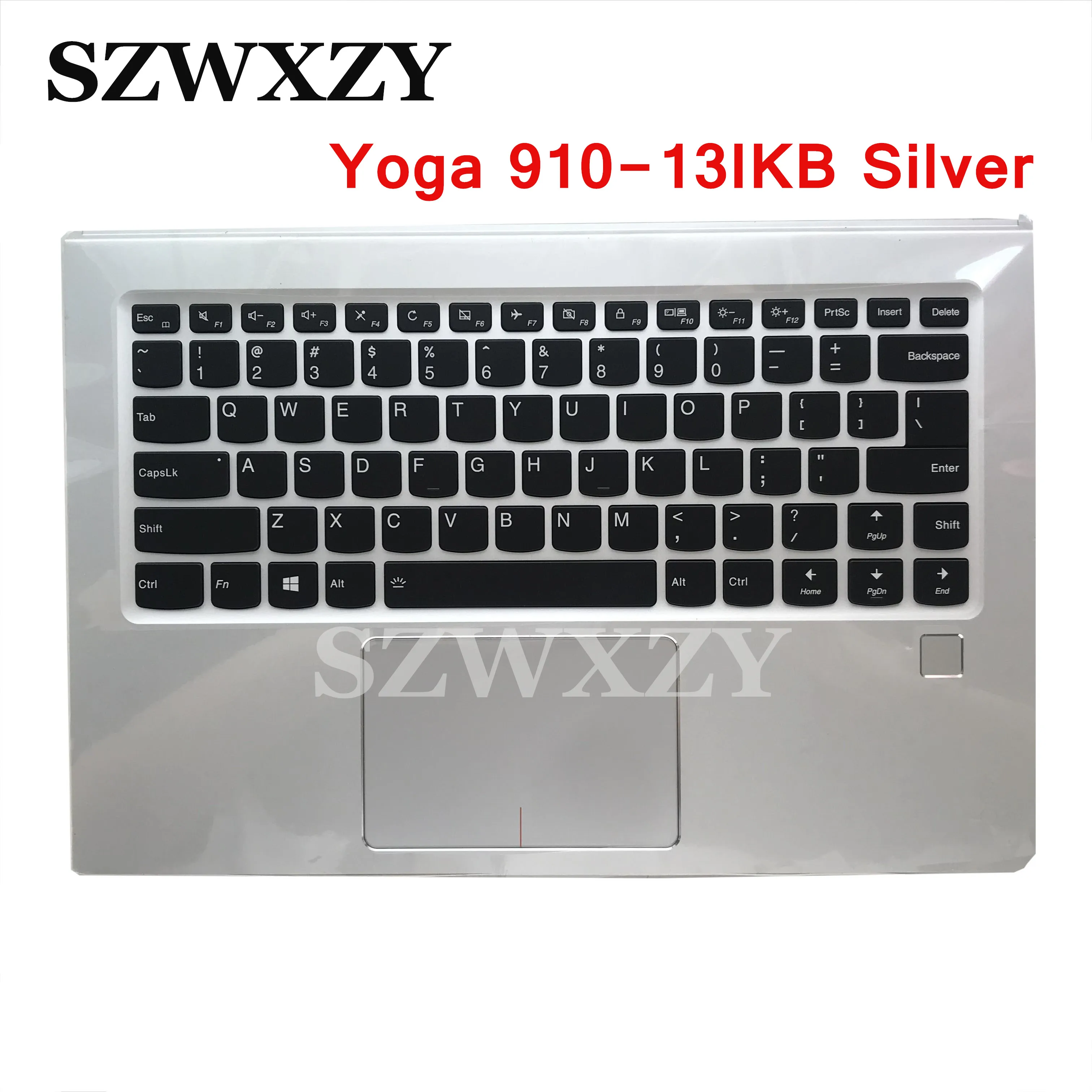 5CB0M35092 для lenovo YOGA 910-13IKB чехол для рук верхняя крышка с подсветкой Клавиатура США с тачпадом отпечатков пальцев серебро