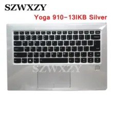 5CB0M35092 для lenovo YOGA 910-13IKB чехол для рук верхняя крышка с подсветкой Клавиатура США с тачпадом отпечатков пальцев серебро