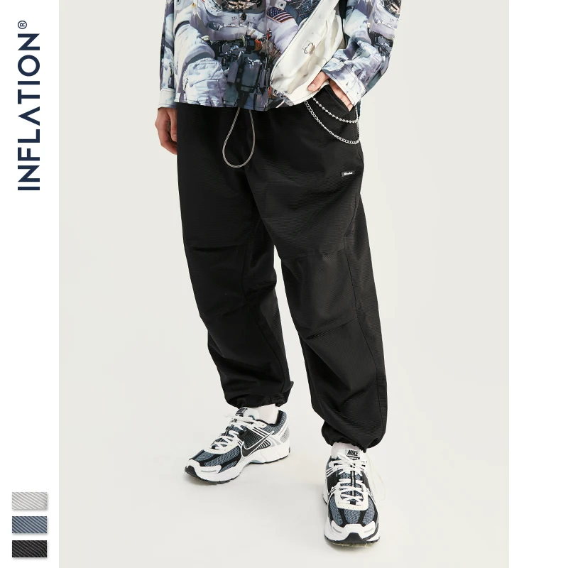 

2020 Collection Men Cargo Pants Skater Fit Men Thin Cargo Pants Elastic Waist Men Streetwear Track Pants 93404W