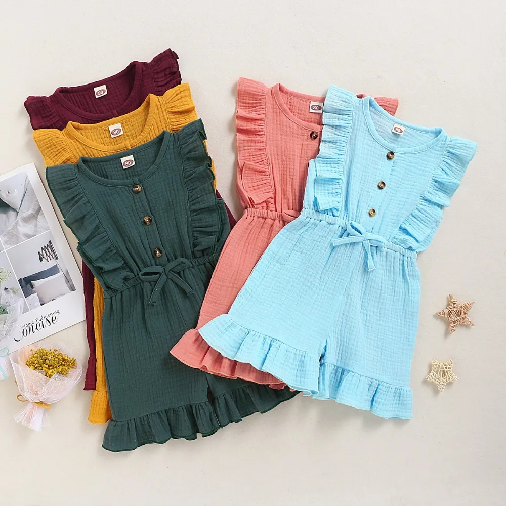 2020 summer baby cotton rompers newborn girl jumpsuit (5)