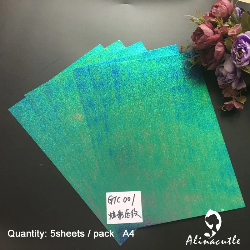 5pc Cardstock Paper Card Stock Galaxy Glitz Textured Card A4 250gsm