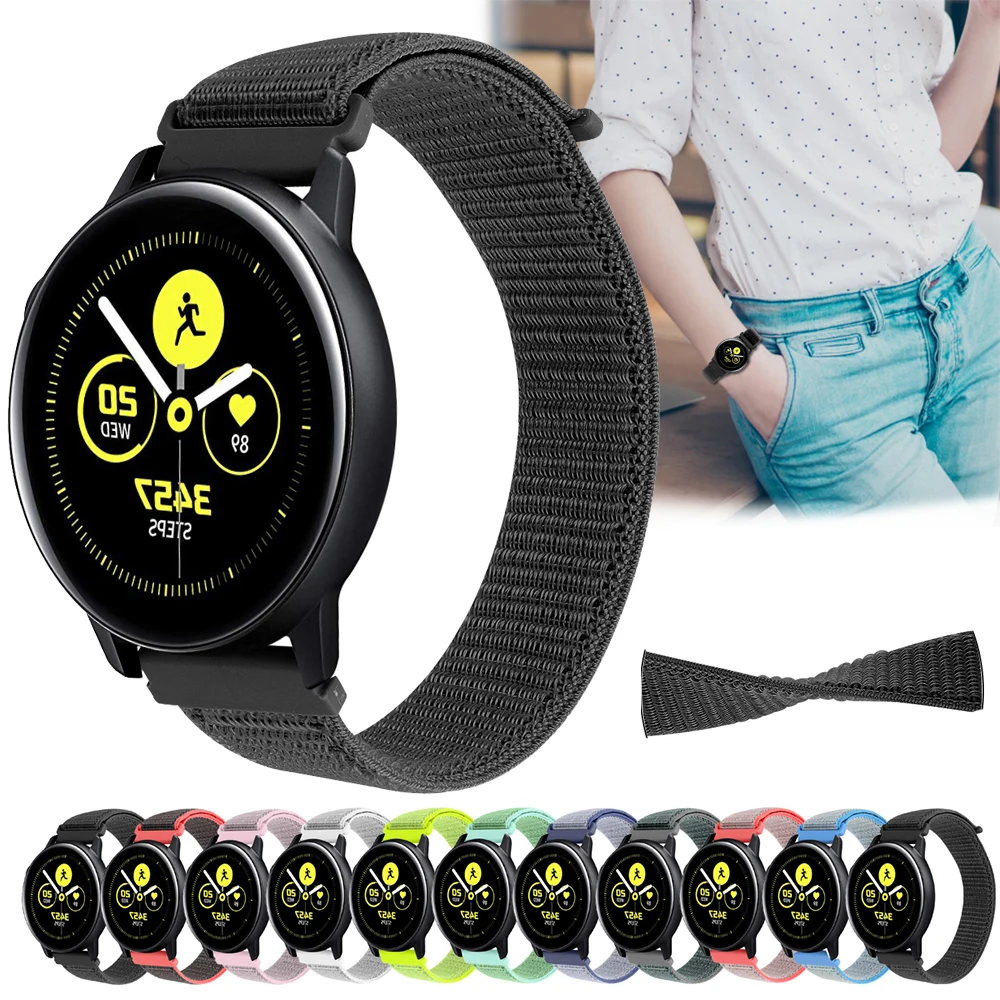 Тканые нейлоновые часы спортивный ремешок для samsung Galaxy Watch активный сменный 20 мм 42