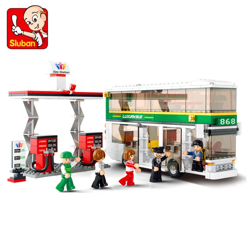 Конструктор SLuban 403 шт. двухслойный автобус 0331 | Игрушки и хобби