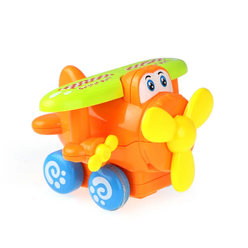 Coolplay мини мультяшный самолет игрушечный транспорт самолет инерционный игрушечный транспорт детские игрушки фрикционная Модель автомобиля игрушки для детей - Цвет: Orange