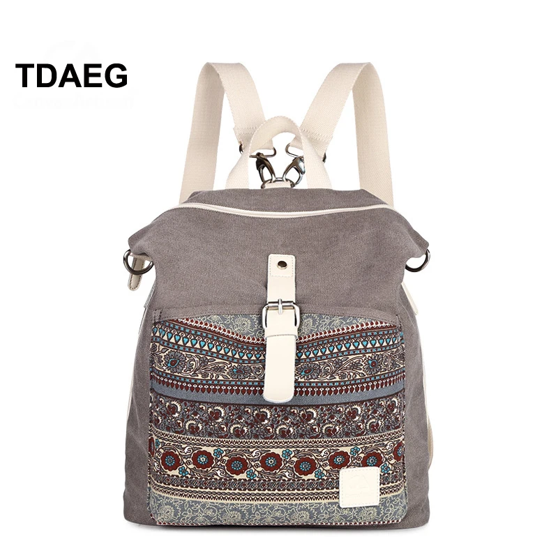 

Original Ethnic Canvas Sack Pack for iPad 8 7 5 6 4 3 2 Cotton Backpack Shoulder Bag for MacBook 13 12 inch Laptop Wallet Pouch