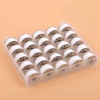 

25 pieces/boxed Sewing Thread Household Multifunctional Black And White Metal Bobbin Low Thread Sewing Tool Set