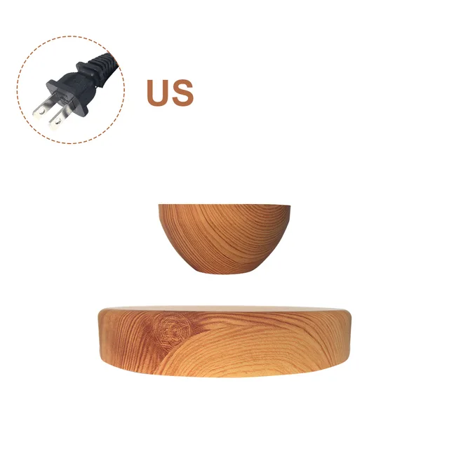 Levitating Air Bonsai Pot Rotating Flower Planter Magnetic Levitation Suspension Flower Floating Pot Desk Home Office Decor 02 US PLUG