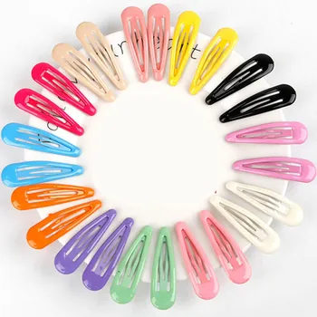 

24pcs Girls Snap Hair Clips for Children Baby Hair Accessories Women Hairpins Barrettes Clip Pins Solid Color Metal Hairgrip
