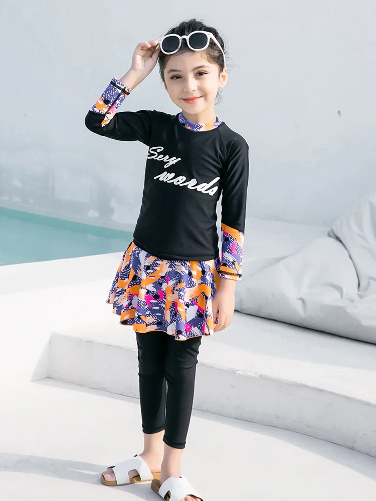 

Parent And Child Bathing Suit Women's Mother & Daughter Diving Suit Jellyfish Service Sports Slimming Split Type Long Trousers S