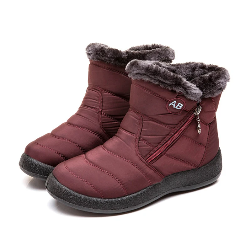 

MCCKLE Women Boots Waterproof Snow Boots Female Plush Winter Boots Women Warm Ankle Botas Mujer Winter Shoes Woman Plus Size 43