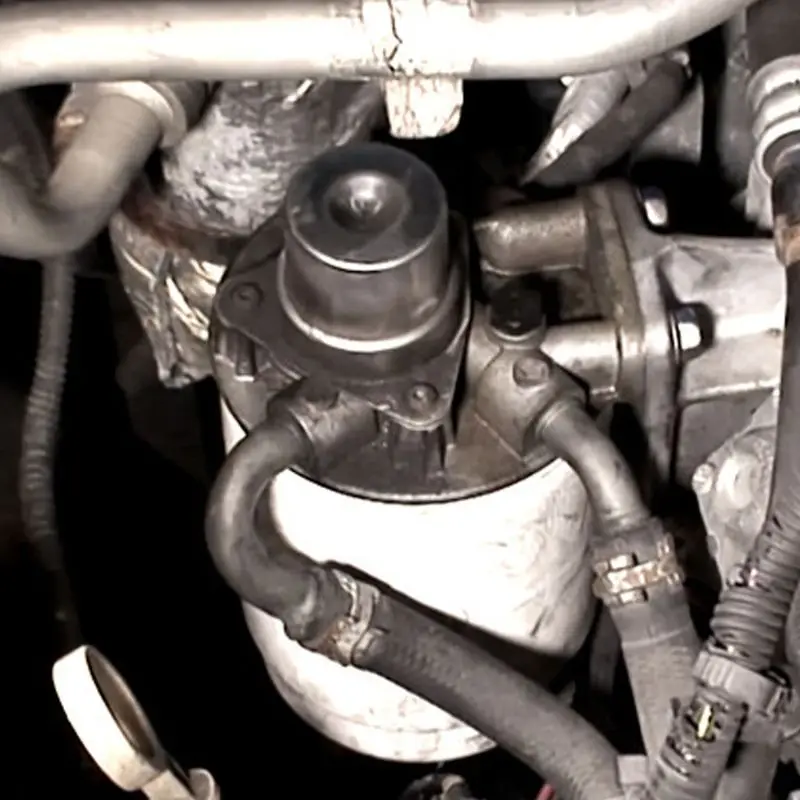 Car Fuel Filter Base Head Assembly V8 6.6L with Heater Hand Fuel Pump Housing and Heater and Aluminum Air Bleeder Screw